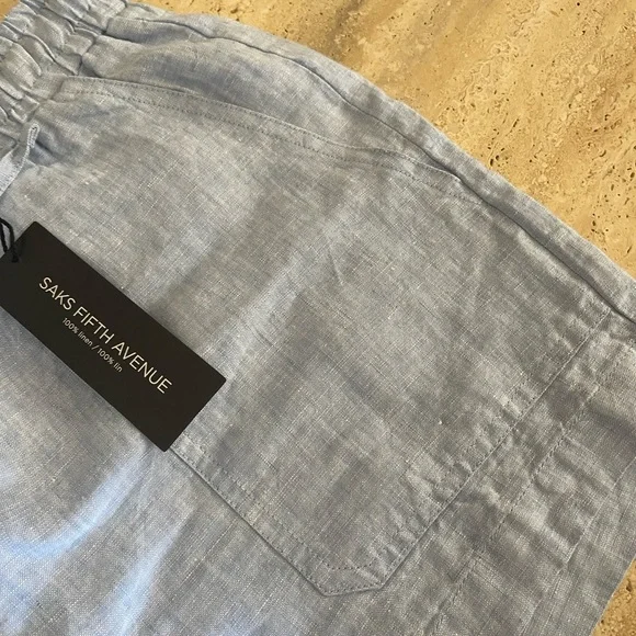 NWT Saks Fifth Avenue linen blend shorts - Picture 5 of 5